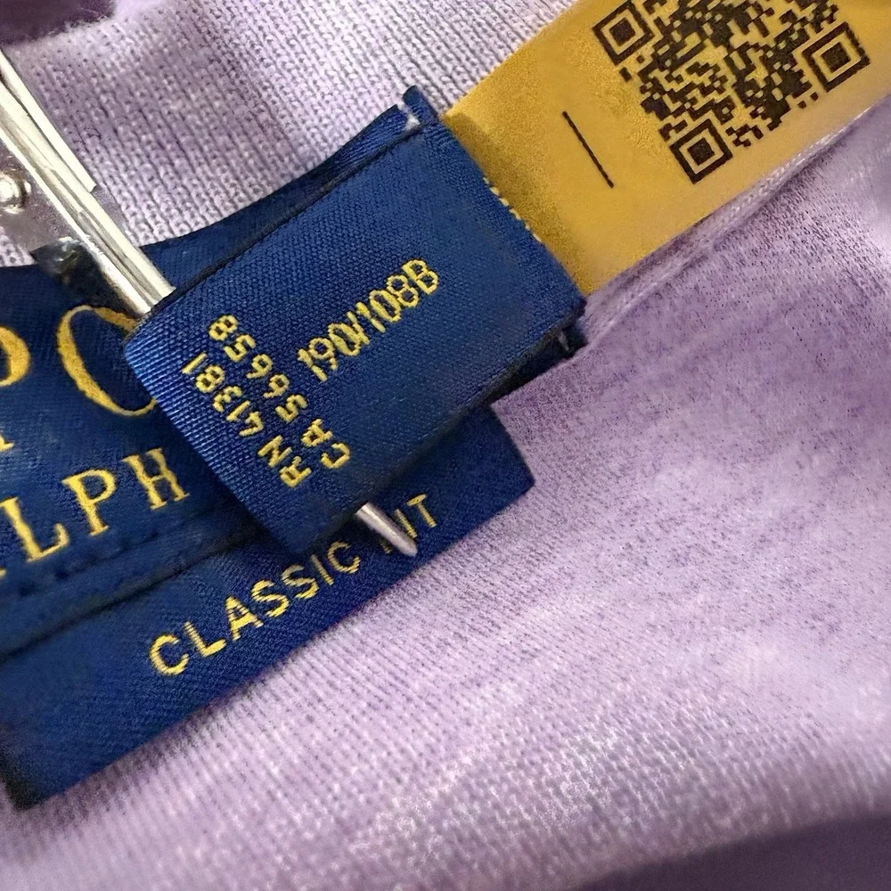 Polo Ralph Lauren Polo Shirt Men XXL Lavender Classic Fit Soft Cotton Flesh Pony